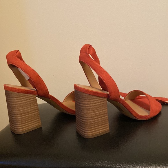 Call it spring vegan strappy heels burnt orange - Picture 3 of 5